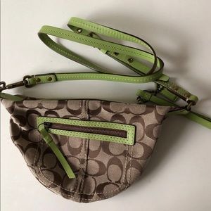Green Coach crossbody